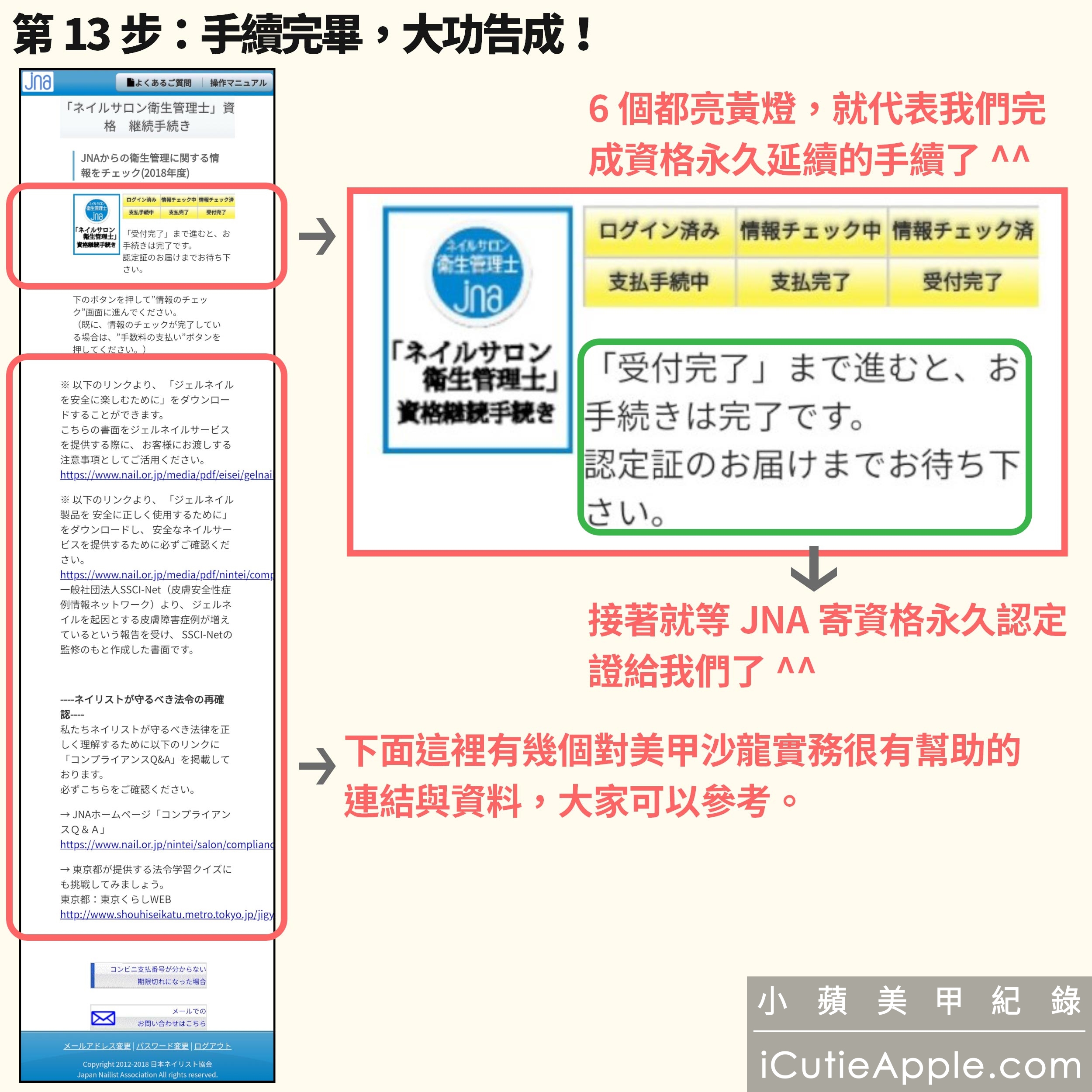 【進修紀錄】超詳細教妳如何永久延續JNA美甲沙龍衛生管理士認定資格 ❤ 同場加映:JNA官方的凝膠指甲維護及凝膠產品使用與保存指南